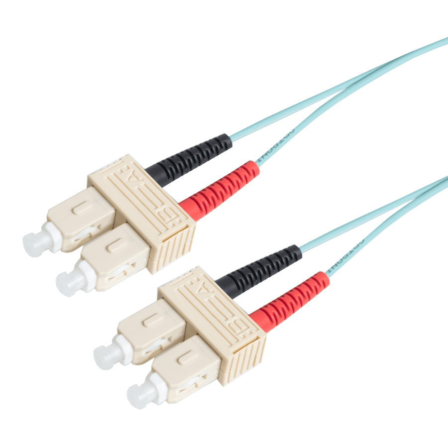 Bild von patchcord MultiMode Duplex SC-SC  2.0m OM3 Aqua d3mm Enhanced
