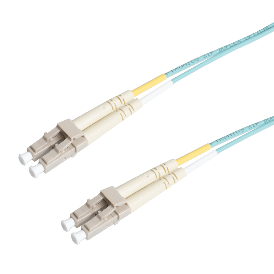 Picture of patchcord MultiMode Duplex LC-LC  1.0m OM4 Aqua d2mm Enhanced