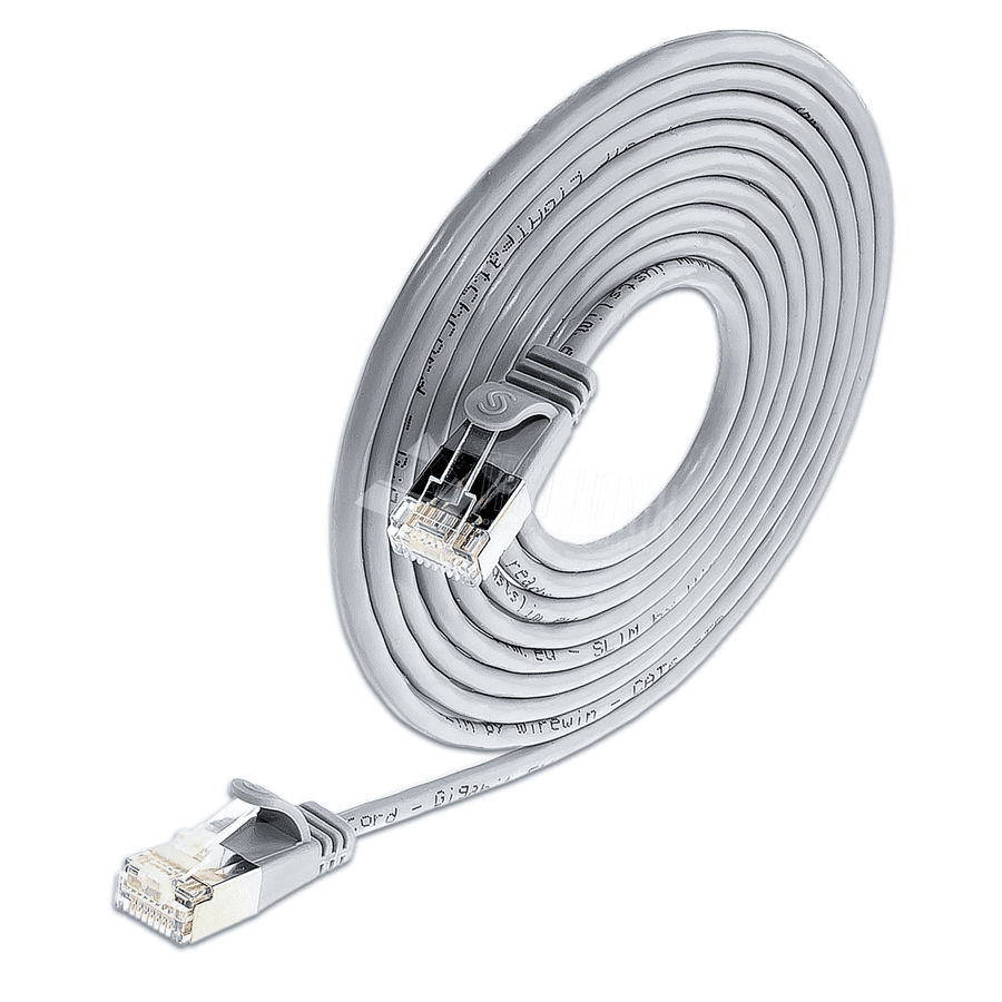 Picture of patchkabel CAT6 U/FTP 4p36 SLIM PVC grijs RJ45  1,5m 3,8mm