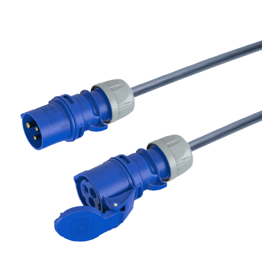 Bild von verlengkabel H07RNF 2,5mm2 CEE 3 pin 16A 230V blauw PCE  9,0m