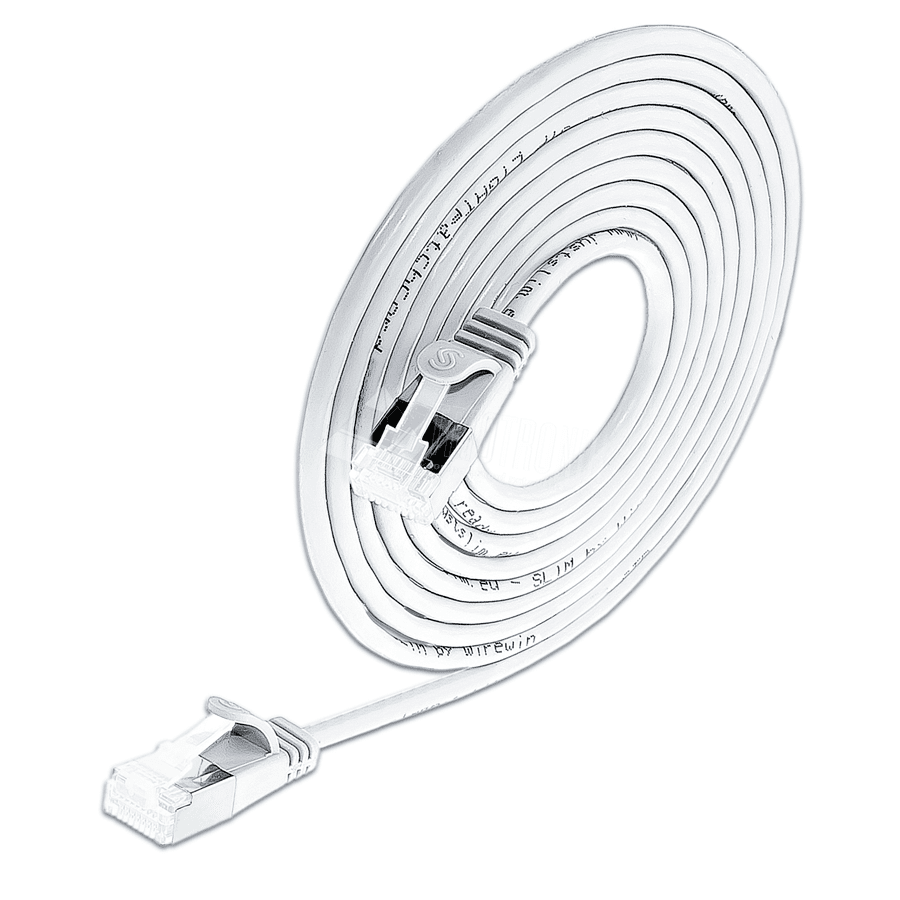 Bild von patchkabel CAT6A U/FTP 4p32 SLIM LSZH wit RJ45  7,0m 10G 3.8mm