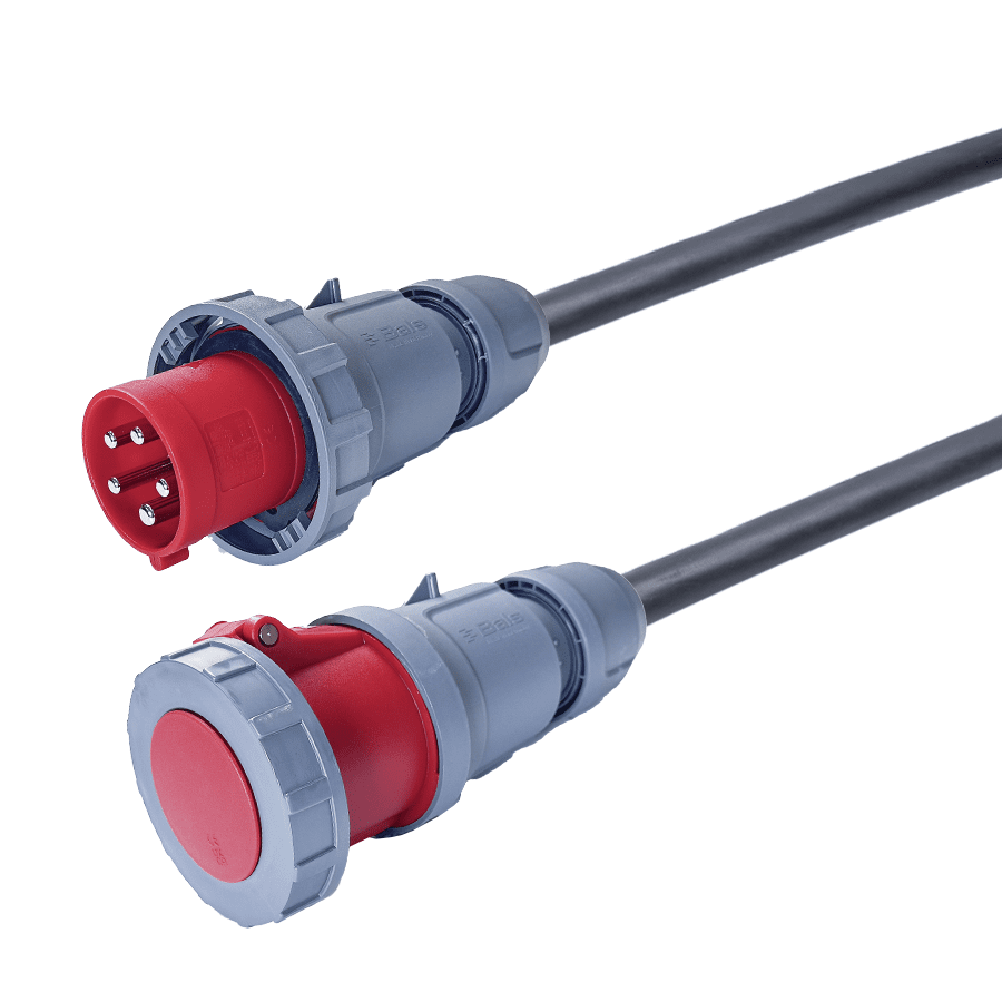 Picture of verlengkabel H07RNF 10mm2 CEE 5 pin 63A 400V rood Bals  2,5m