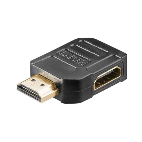 Picture of HDMI adapter male - female haaks-links zwart