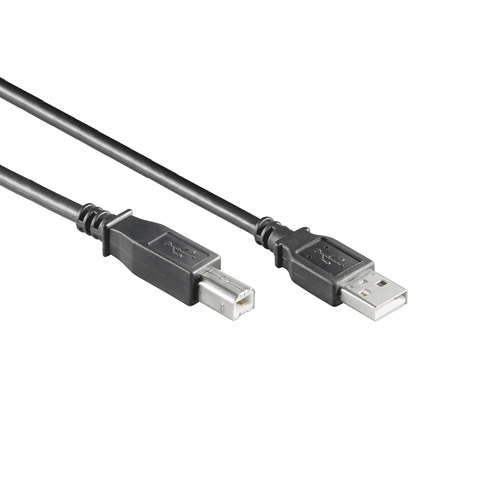 Picture of USB 2.0 kabel USB-A-male > USB-A-male zwart 5,0m