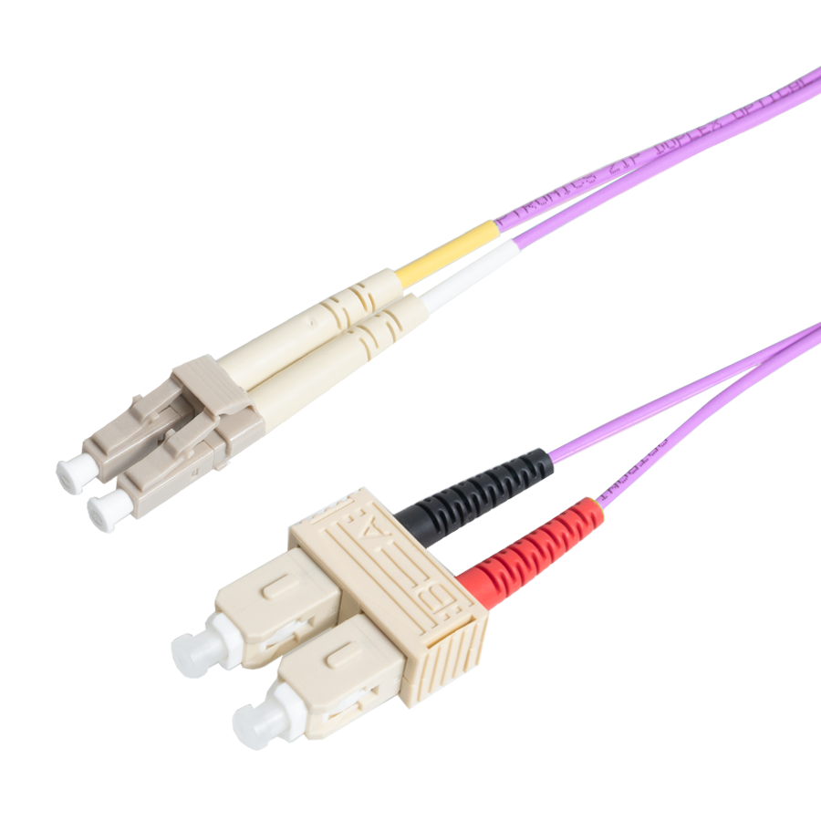 Picture of patchcord MultiMode Duplex LC-SC  5.0m OM4 Violet d2mm Enhanced