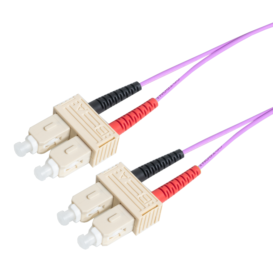 Picture of patchcord MultiMode Duplex SC-SC  5.0m OM4 Violet d3mm Enhanced
