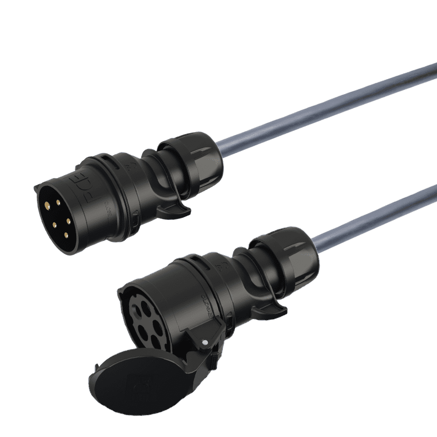 Bild von verlengkabel H07RNF 2,5mm2 CEE 5 pin 16A 400V zwart(rd) PCE 15m