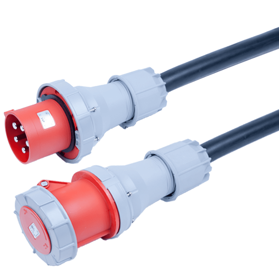 Picture of verlengkabel H07RNF 25mm2 CEE 5 pin 125A 400V rood PCE 15m
