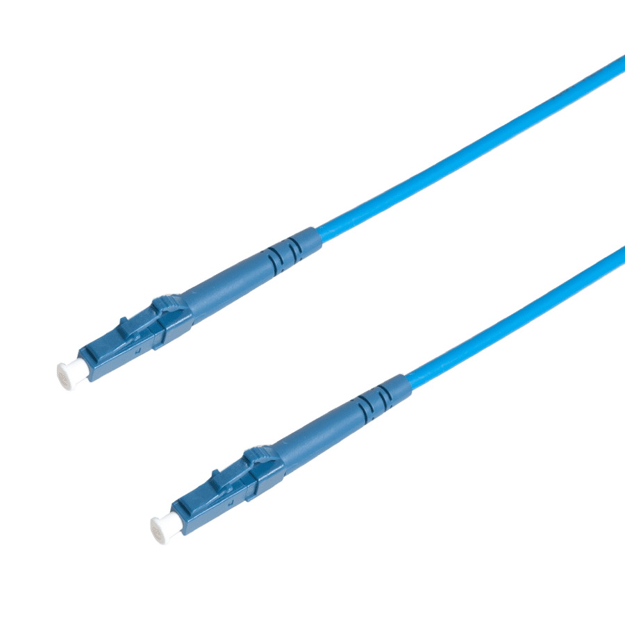 Picture of patchcord SingleMode Simplex LC-LC  0.5m G657A1 Armored Blue Enhanced