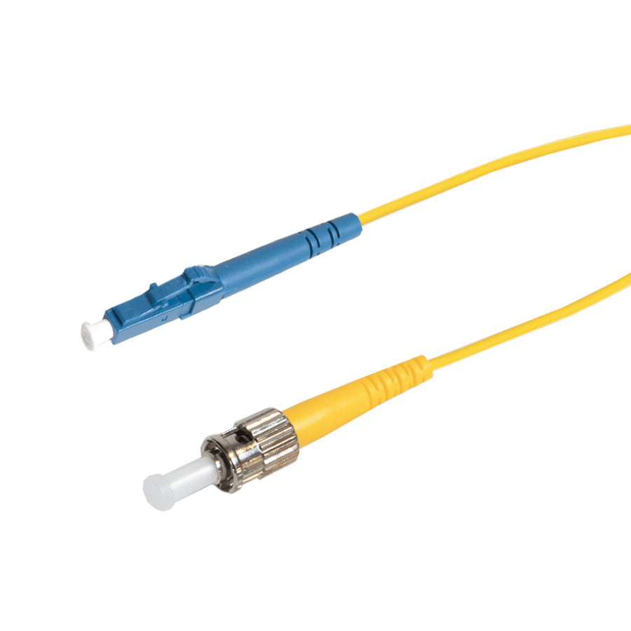 Picture of patchcord SingleMode Simplex LC-ST  0.3m G652D Yellow d3mm Enhanced