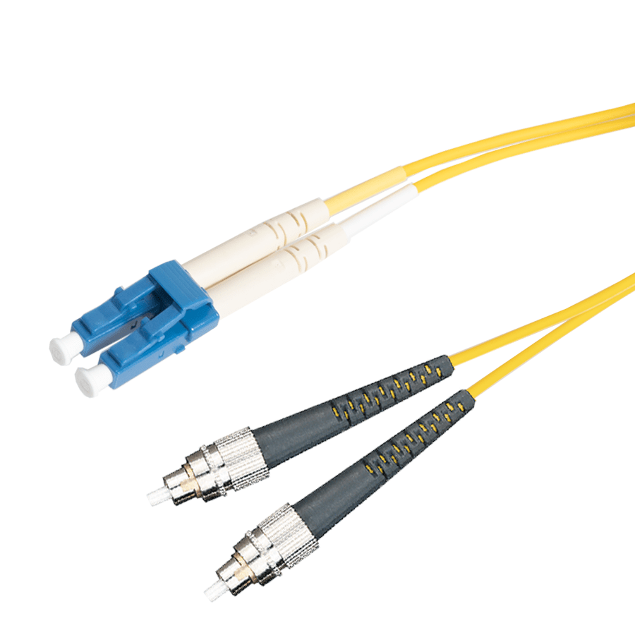 Picture of patchcord SingleMode Duplex LC-FC  0.5m G652D Yellow d3mm Enhanced