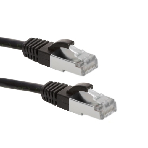Picture of patchkabel CAT6 S/FTP 4P26 LSZH zwart RJ45 snagless  1.0m