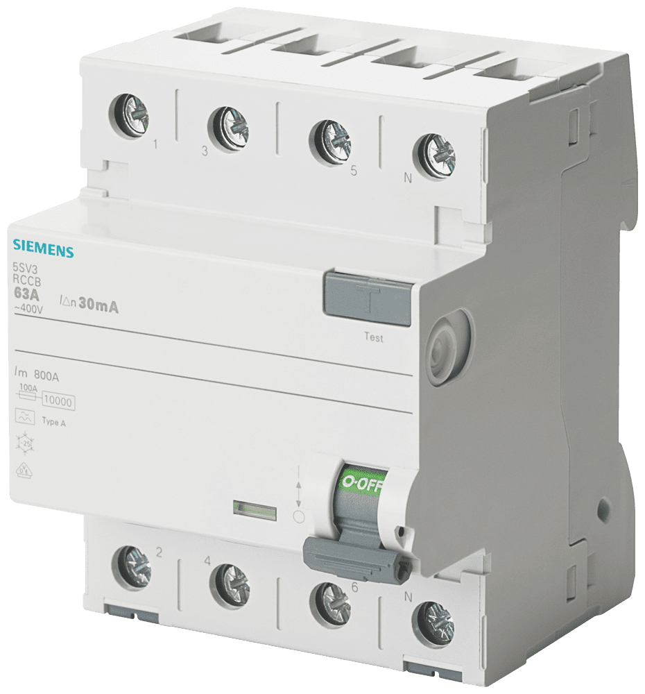 Bild von aardlekschakelaar 4-polig  63A 300mA type-S 4-module