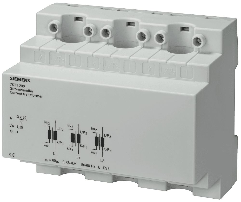 Picture of stroomtrafo 3x 150/5A TS35 6 module