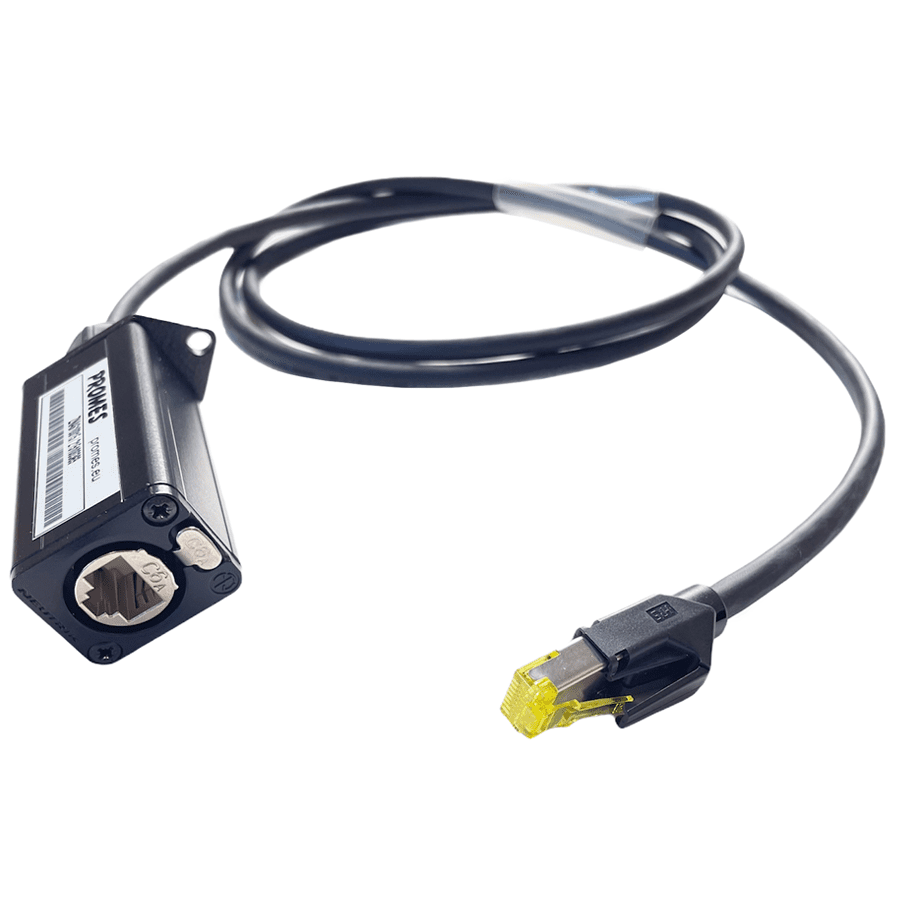 Picture of verloop etherCON CAT6A female > 1,5m CAT7 > RJ45 zwart