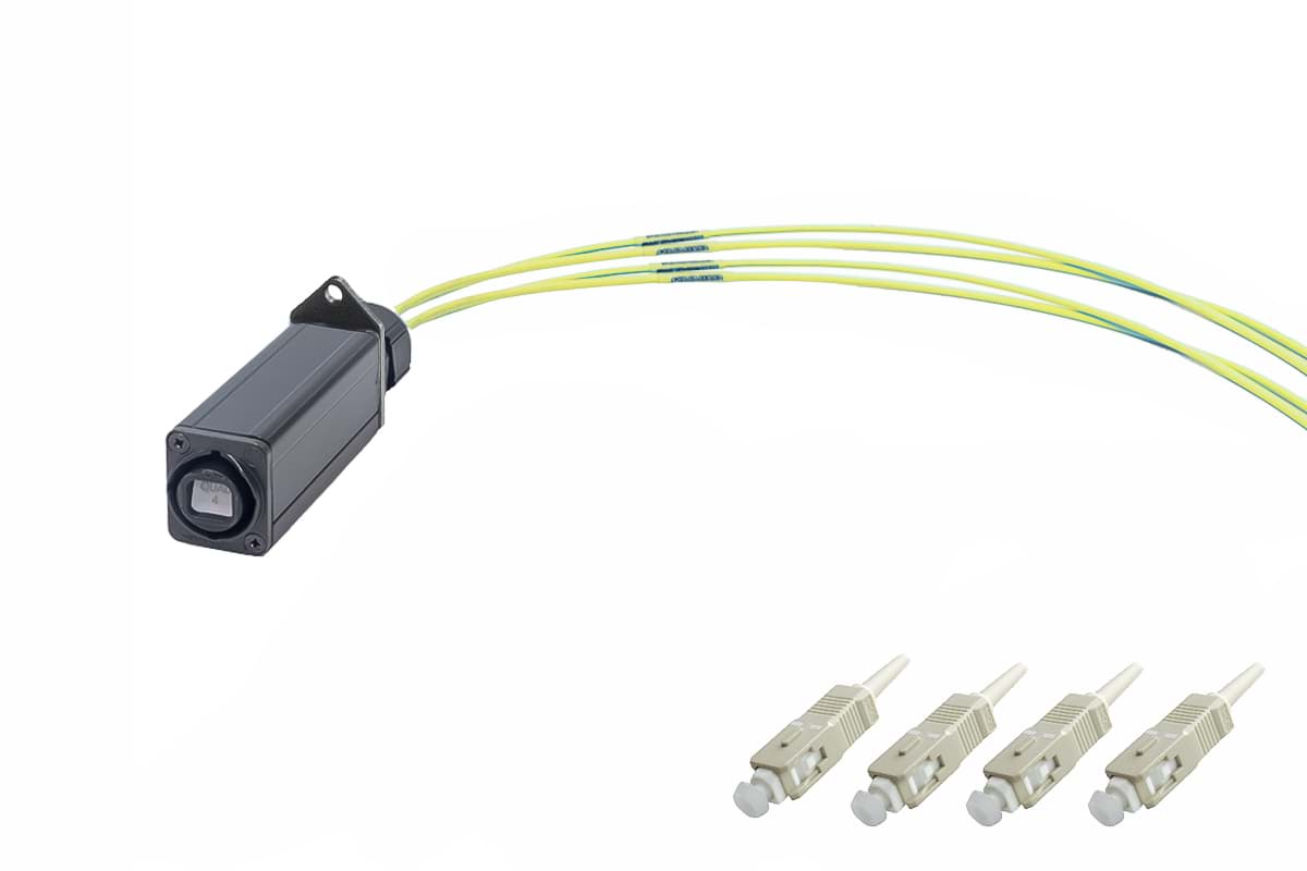 Picture of Fiber BreakOut opticalCON QUAD > 4x 0.5m SC SingleMode