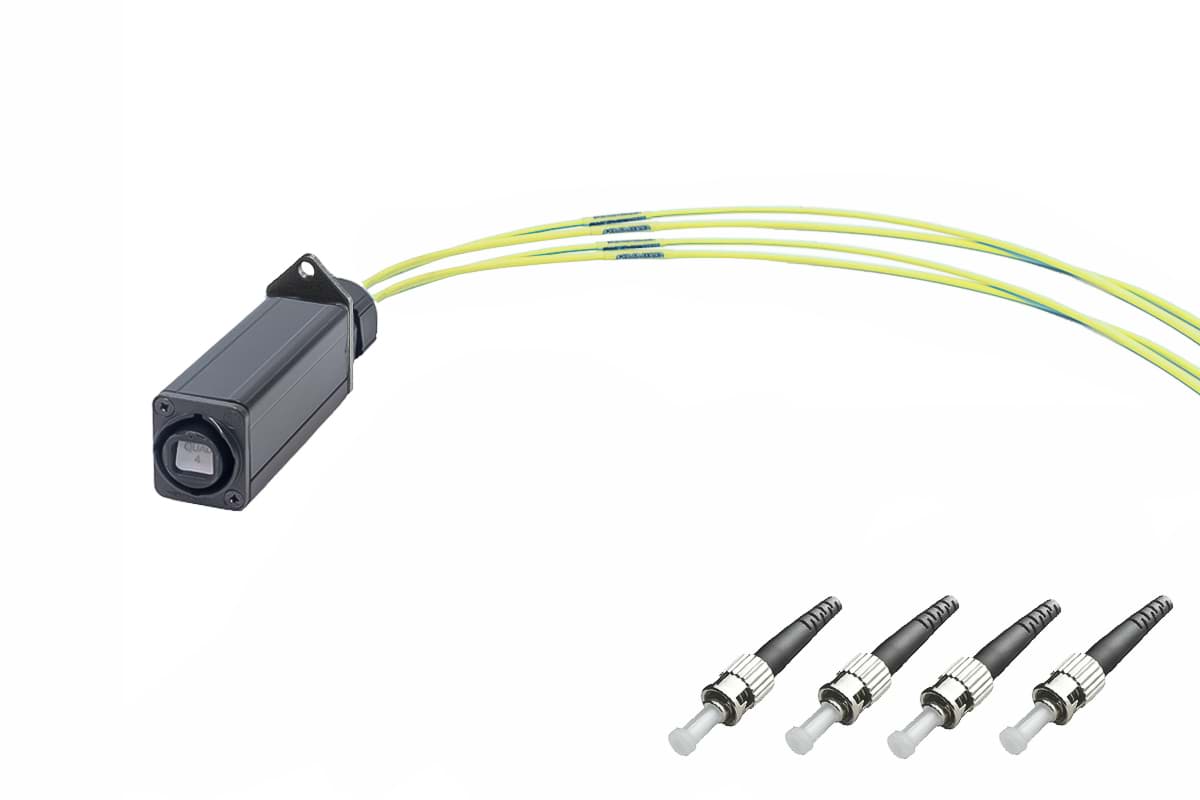 Picture of Fiber BreakOut opticalCON QUAD > 4x 0.5m ST SingleMode