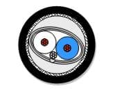 Bild von signaalkabel 110 2x0,22mm2 AF B2ca-s1ad1a1 d=6,0mm zwart HA500