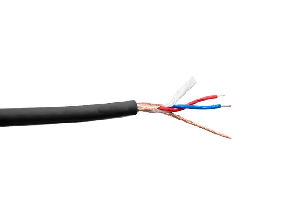 Bild von Mikrofonkabel 2x0,22mm2 NF-WY PVC-SOFT d=6,4mm schwarz HQ