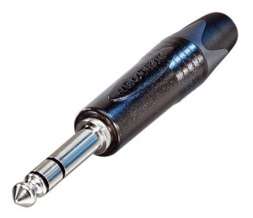 Picture of jack 6,3mm profi steker 3-polig zwart nikkel