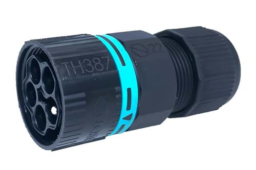 Picture of mini-TEEPLUG kabeldeel 5p pen schroef 17,5A D7-12 IP68