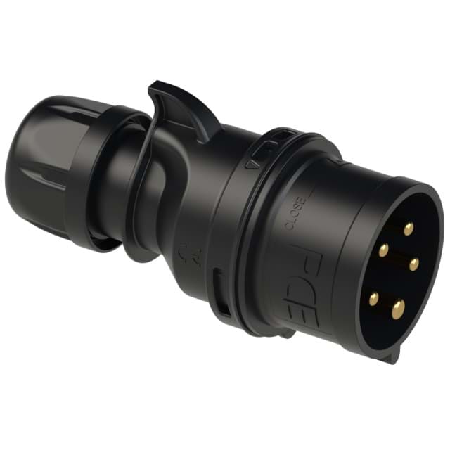 Picture of CEE steker 5p  16A 400V 6h zwart IP44 PCE TURBO