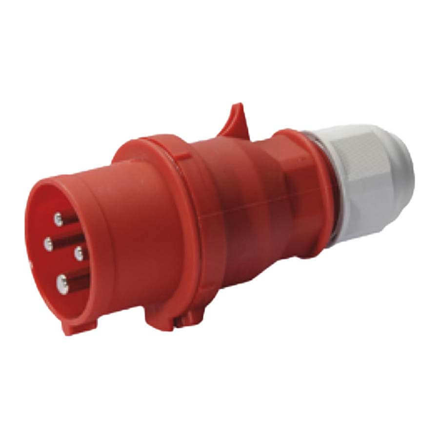 Picture of CEE steker 4p  16A 400V 6h rood IP44 Bals QuickConnect