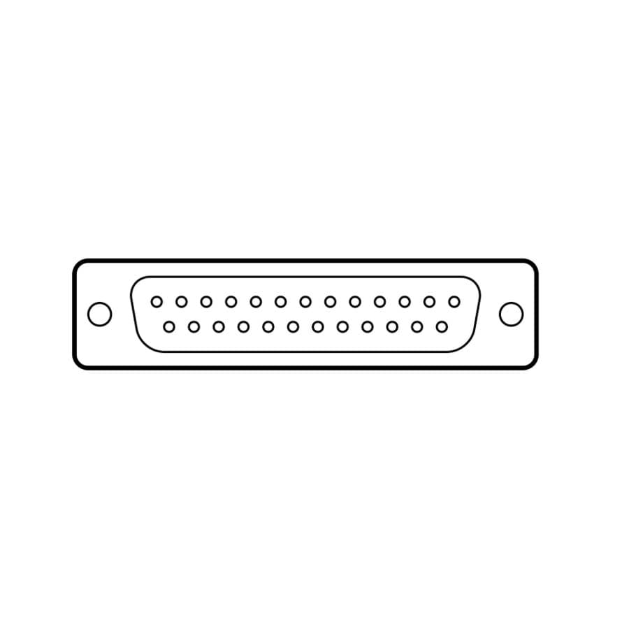 Bild von D-sub connector 25p male solder tinned dimple 200 mating cycles