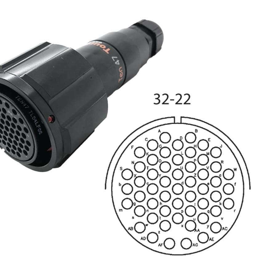 Picture of LK 54p cable connector with nut fem. d=13-18mm Tourline long crimp