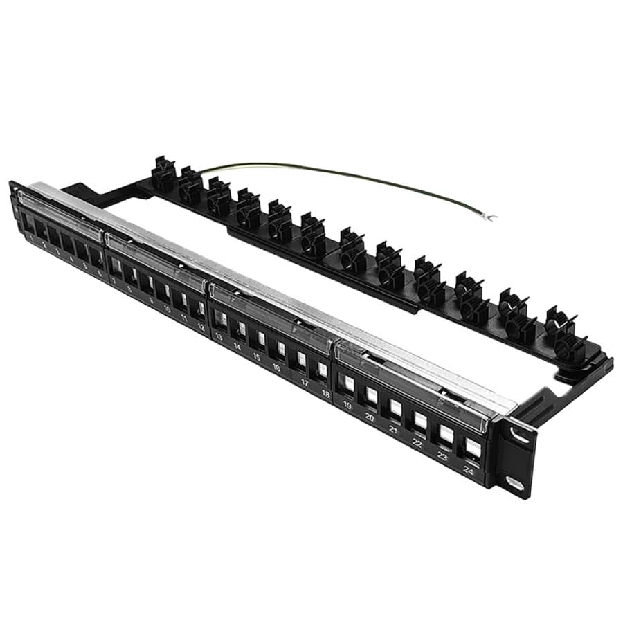 Picture of patchpaneel voor keystones 1HE 24 voudig SHIELDED Premium SCP
