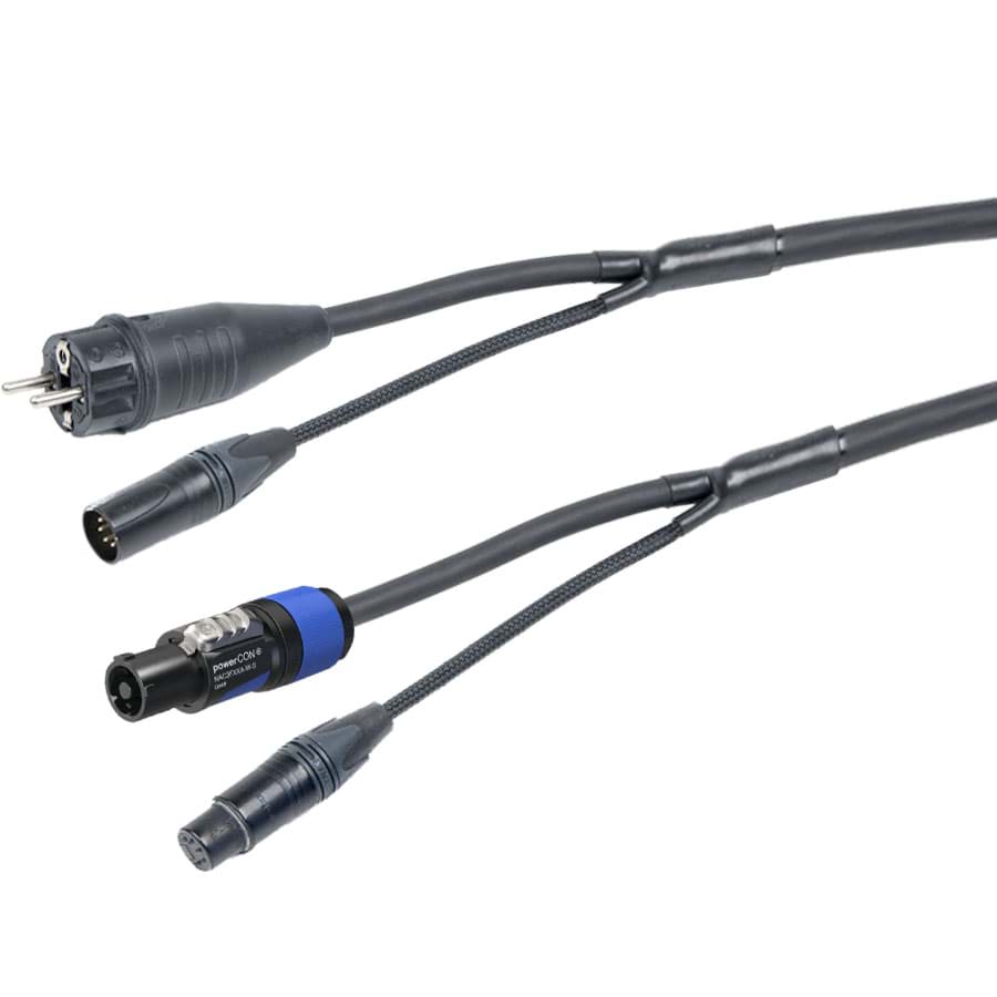 Picture for category combi DMX XLR 5p Schuko > powerCON