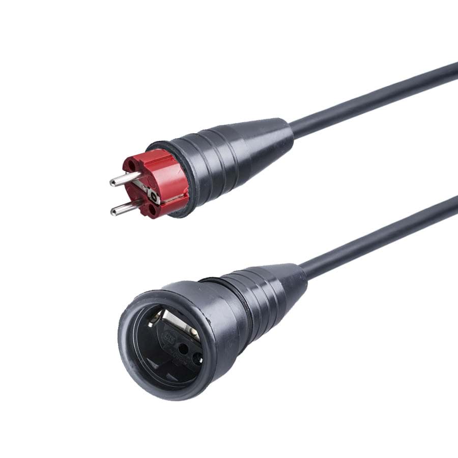 Picture of verlengkabel H07RNF 1,5mm2 Schuko Keraf 521-ra+pen rood > 522 10m