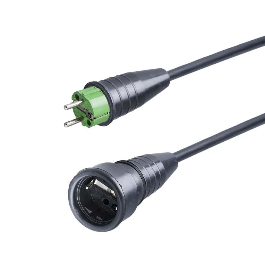 Picture of verlengkabel H07RNF 2,5mm2 Schuko Keraf 521-ra+pen groen > 522  5,0m