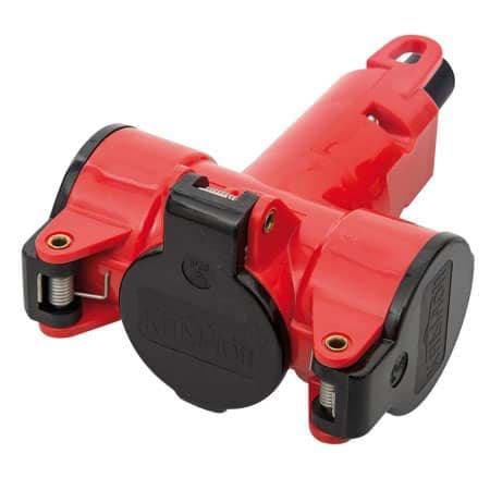 Picture of koppeling randaarde 3-weg thermoplast zwart-rood AVA