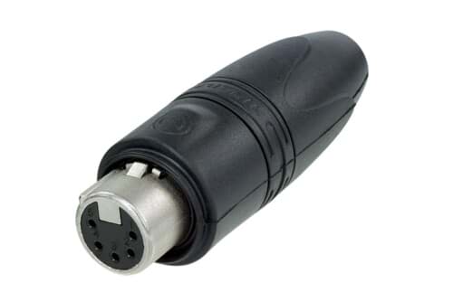 Afbeelding van XLR kabeldeel 5 pin bus nikkel behuizing goudcontacten IP67 BULK