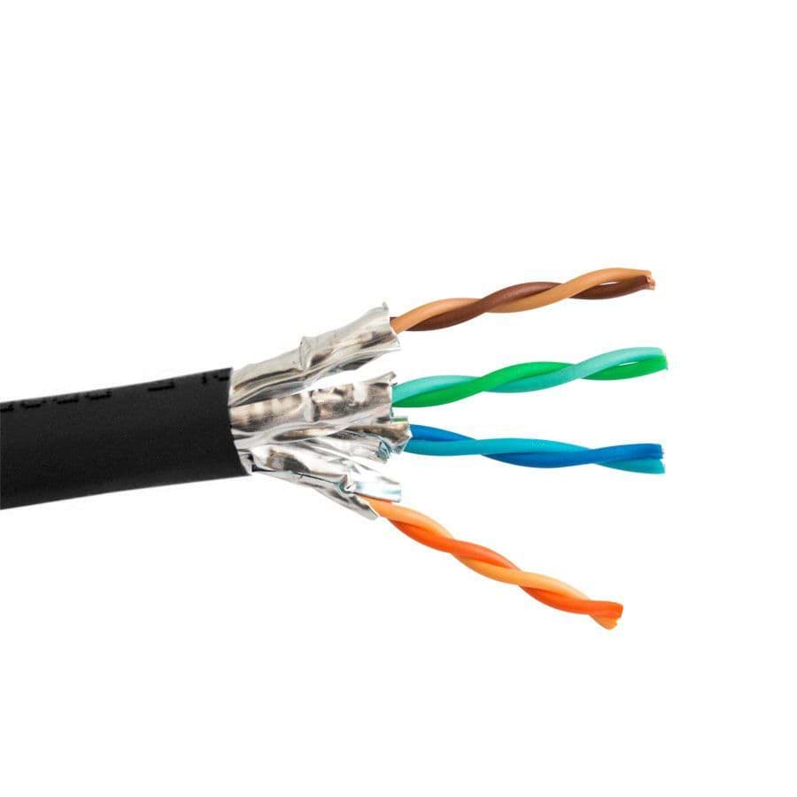 Afbeelding van datakabel CAT6A U/FTP 600MHz 4PxAWG23 PE zwart SCP HA305