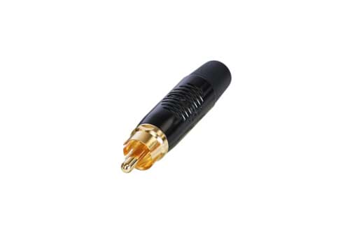 Bild von RCA steker zwart goud contact zwarte tule Finger Groove