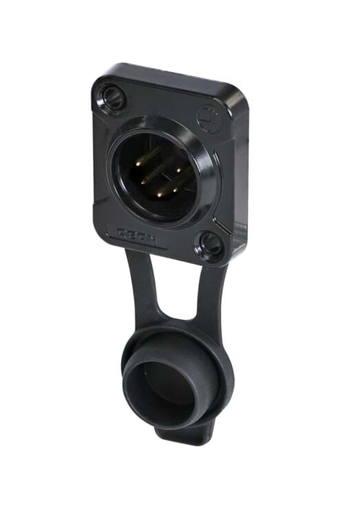 Bild von XLR chassis D 5 pin pen zwarte behuizing goudcontact IP65 REAN
