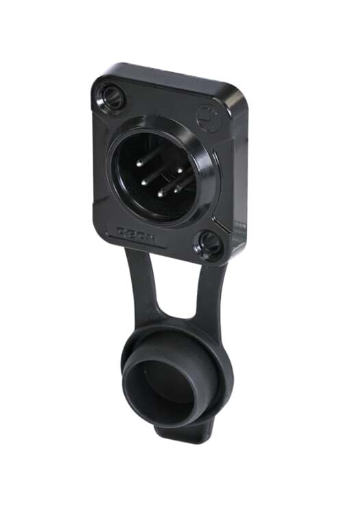 Bild von XLR chassis D 5 pin pen zwarte behuizing tincontact IP65 REAN