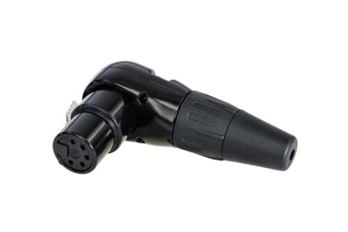 Picture of XLR kabeldeel haaks 5 pin bus zwarte behuizing goudcontact REAN