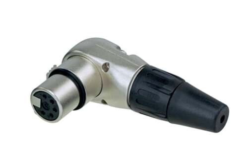 Picture of XLR kabeldeel haaks 5 pin bus nikkel behuizing zilvercontact REAN