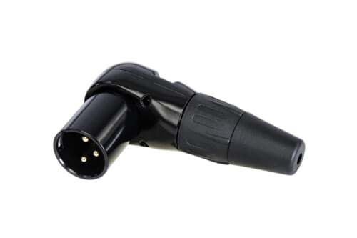 Picture of XLR kabeldeel haaks 3 pin pen zwarte behuizing goudcontact REAN