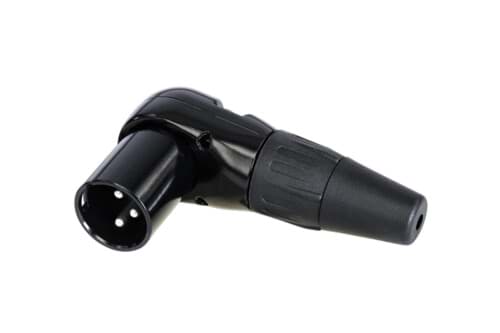 Picture of XLR kabeldeel haaks 3 pin pen zwarte behuizing zilvercontact REAN