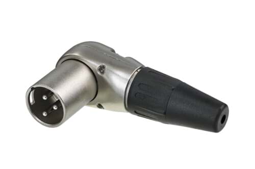 Picture of XLR kabeldeel haaks 3 pin pen nikkel behuizing zilvercontact REAN