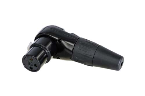 Picture of XLR kabeldeel haaks 3 pin bus zwarte behuizing goudcontact REAN