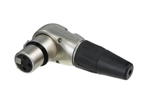 Picture of XLR kabeldeel haaks 3 pin bus nikkel behuizing zilvercontact REAN