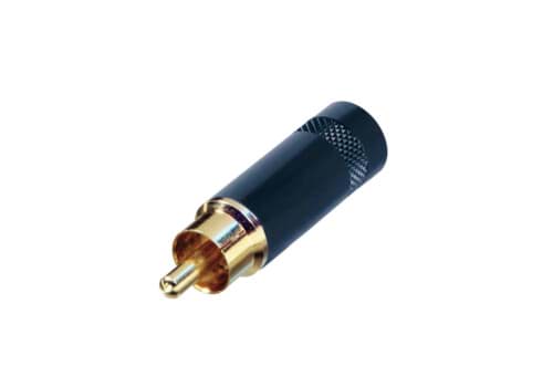 Bild von RCA steker nikkel behuizing goud contact kabelOD<7mm NYS
