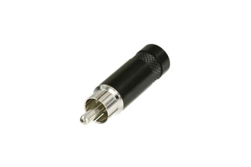 Bild von RCA steker zwarte behuizing nikkel contact kabelOD<7mm NYS