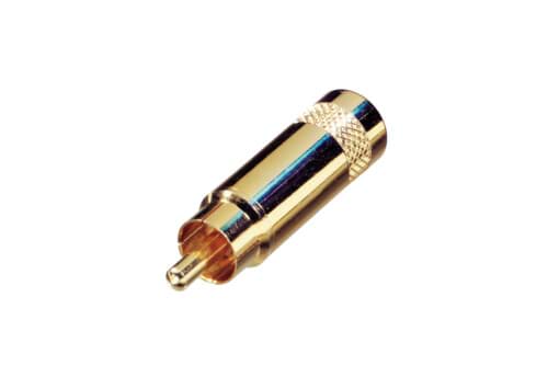 Bild von RCA steker goud behuizing goud contact kabelOD<7mm NYS