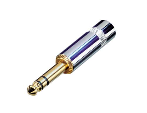 Bild von jack 6,3mm steker 3-polig nikkel goud NYS
